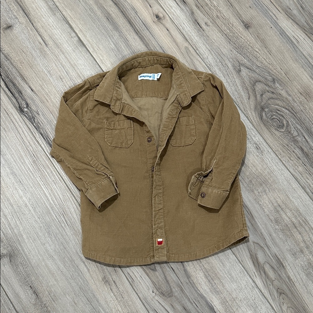 Mayoral Tan Corduroy Shirt